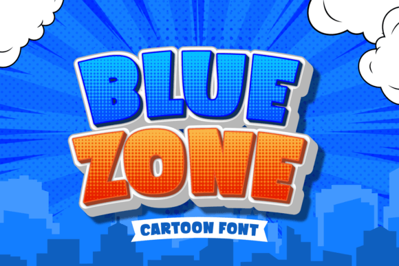 Blue Zone: A Playful Display Typeface for Modern Editorial Design