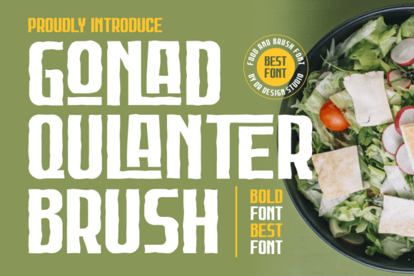 Gonad Qulanter Brush: A Bold Display Font for Creative Branding