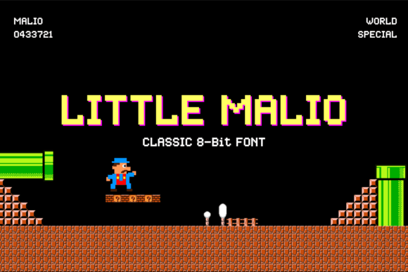 Little Malio: A Pixelated Display Font for Retro Branding