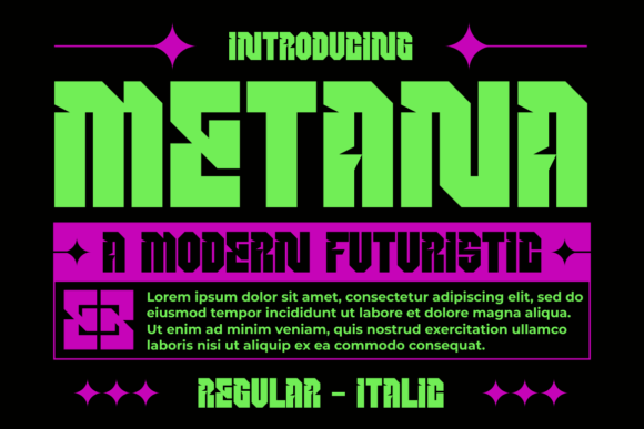 Metana: The Unique Display Font for Polished Brand Identity