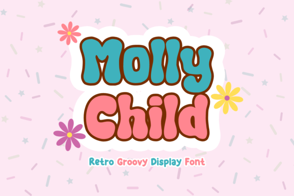 Molly Child: A Retro Groovy Display Font for Vintage Branding