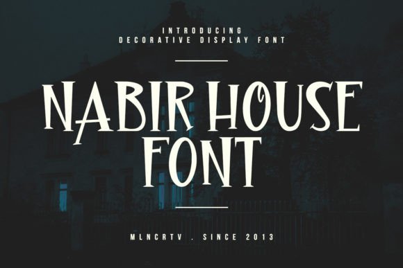 Nabir House: A Vintage Horror Display Font for Bold Editorial Design