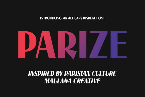 Parize: A Bold Display Font for Handmade Creators