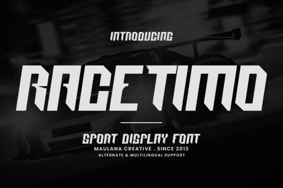 Race Timo: A Modern Sport Display Font for Dynamic Editorial Design