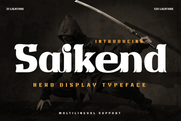 Saikend: The Superhero Display Typeface for Bold Maker Brands